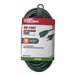 Hyper Tough 50FT 16/3 Green Outdoor Extension Cord