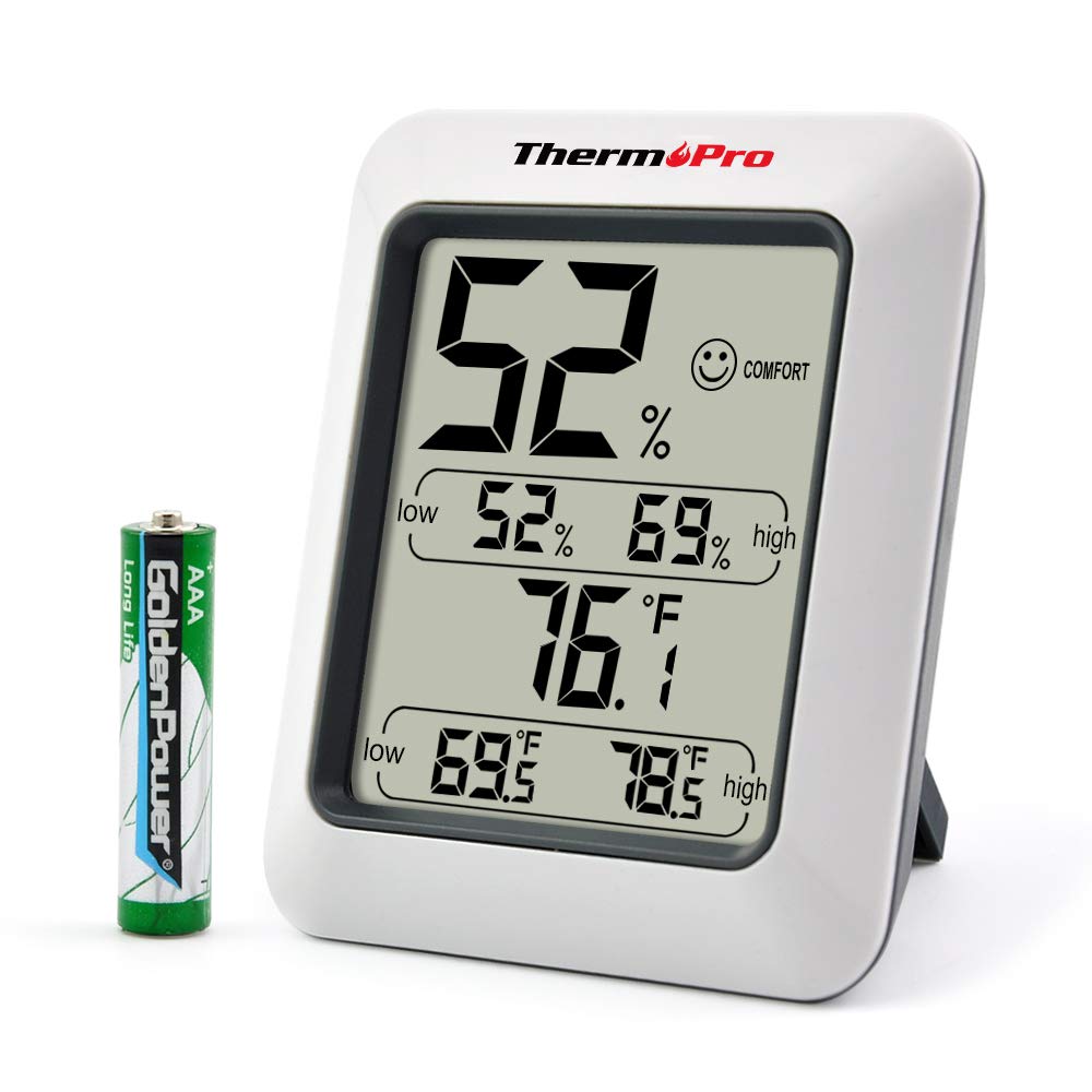 Humidity Gauge,Indoor Thermometer For Home Digital Hygrometer Room  Thermometer And Humidity Gauge With Temperature Humidity Monitor Aaa  Battery Powered 